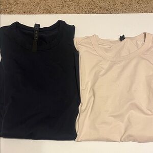 Lululemon Athletica Black and Cream Tees